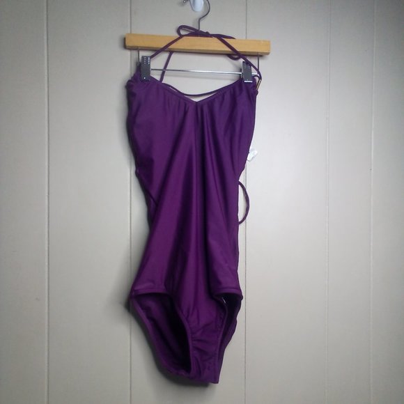 Venus One-Piece Swimsuit 4 Strapy Purple - Picture 1 of 12